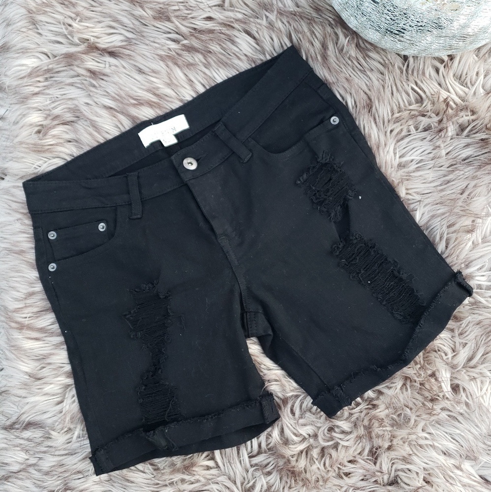 High Waisted Denim Short